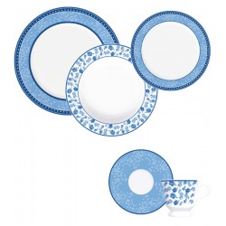 Jogo Para Jantar 30 Pecas Capri Secret Garden Azul